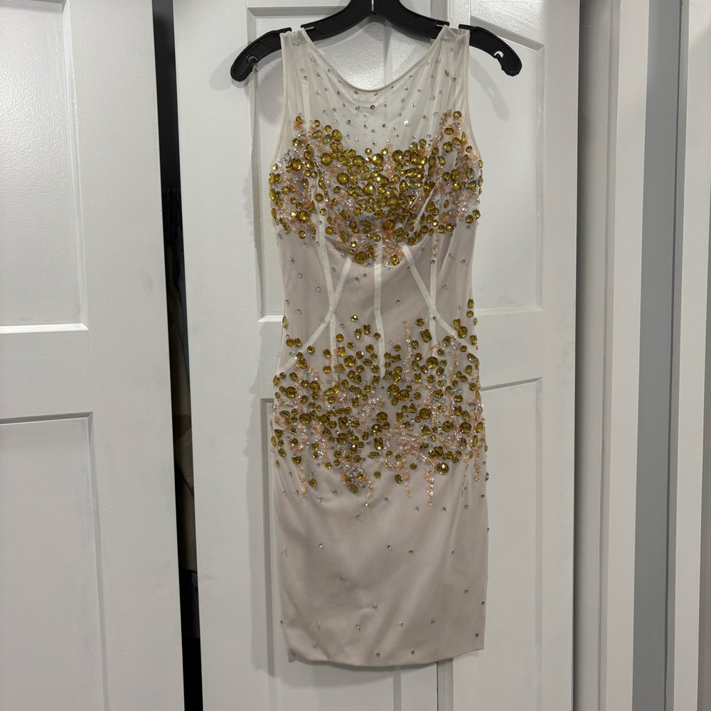 Mandalay Cocktail Dress with Gold Sequins